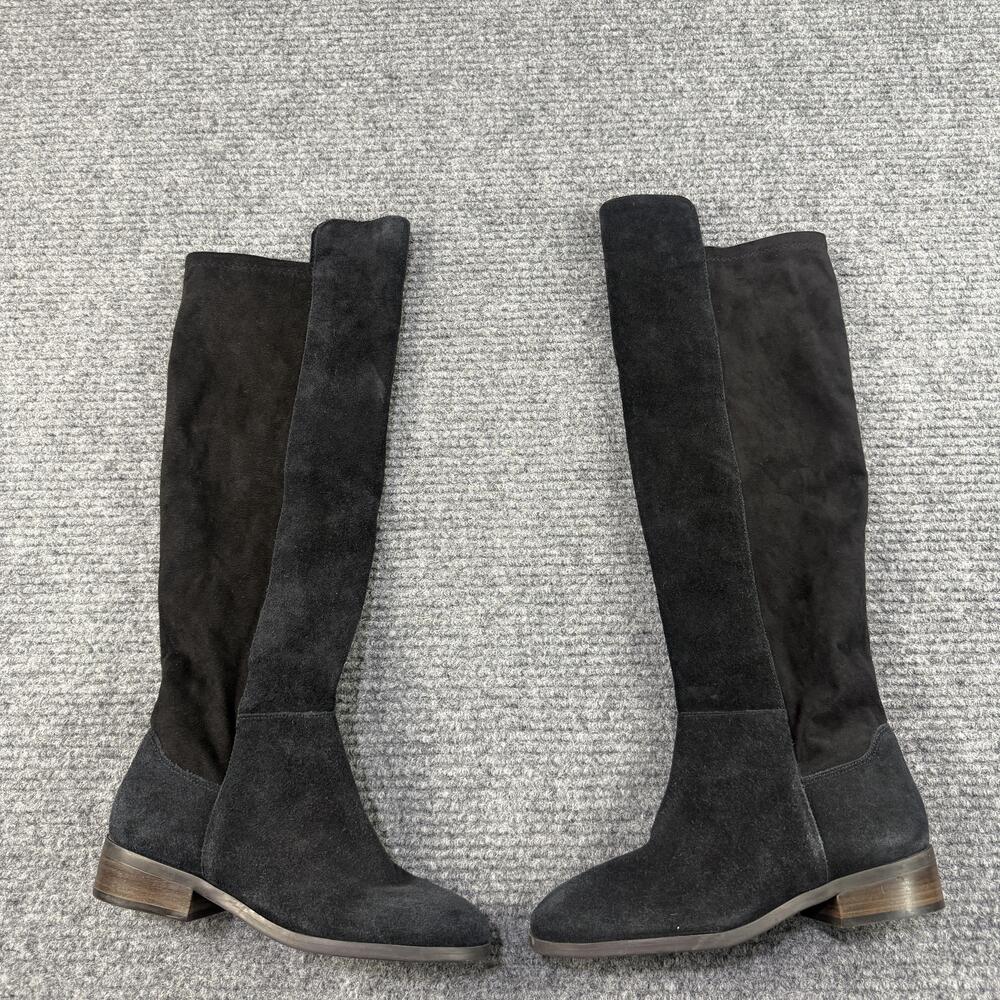 Lucky Brand Boots Womens Size 6M Black Suede LK-CALYPSO Over Knee Leather Brazil